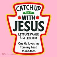 Catch Up With Jesus Ketchup Funny Christian Coaster thumb 2