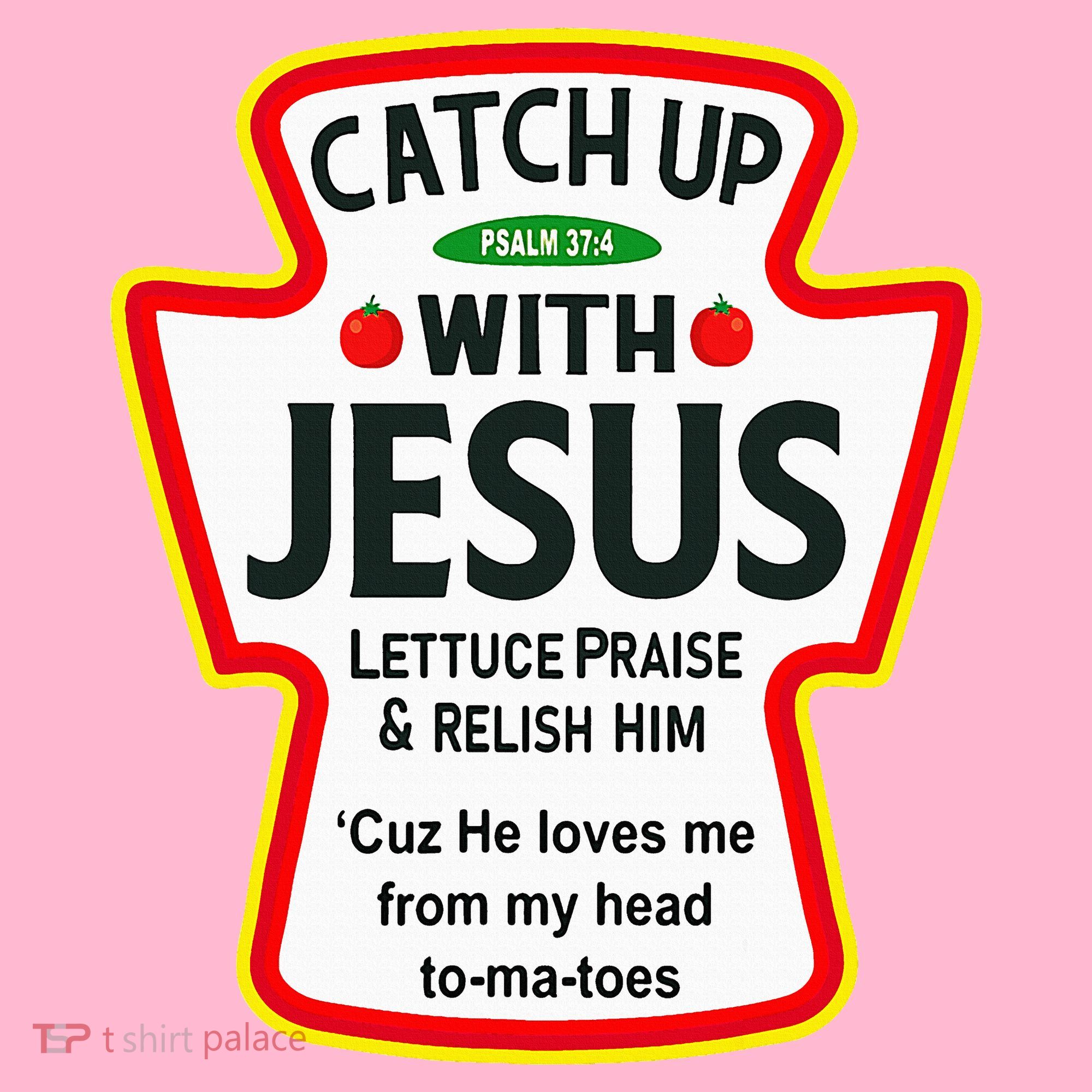 Catch Up With Jesus Ketchup Funny Christian Coaster