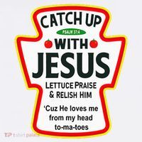 Catch Up With Jesus Ketchup Funny Christian Women's Hoodie thumb 2
