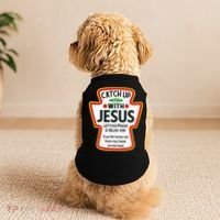 Catch Up With Jesus Ketchup Funny Christian Doggie Tank thumb 2