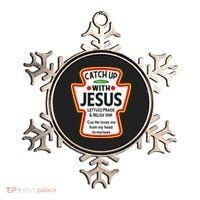 Catch Up With Jesus Ketchup Funny Christian Ornament thumb 0