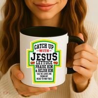 Catch Up With Jesus He Loves Me From My Head To-Ma-Toes Coffee Mug thumb 3