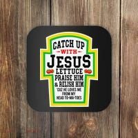 Catch Up With Jesus He Loves Me From My Head To-Ma-Toes Coaster thumb 0