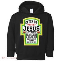 Catch Up With Jesus He Loves Me From My Head To-Ma-Toes Toddler Hoodie thumb 0