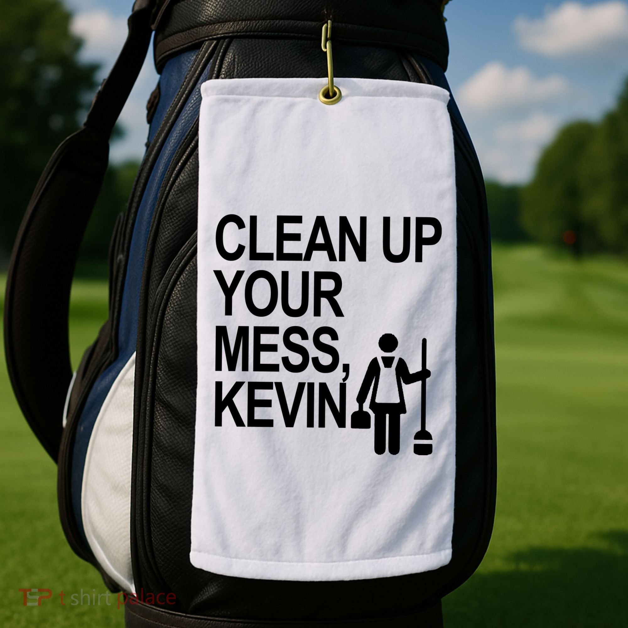 Clean Up Your Mess Kevin Golf Towel