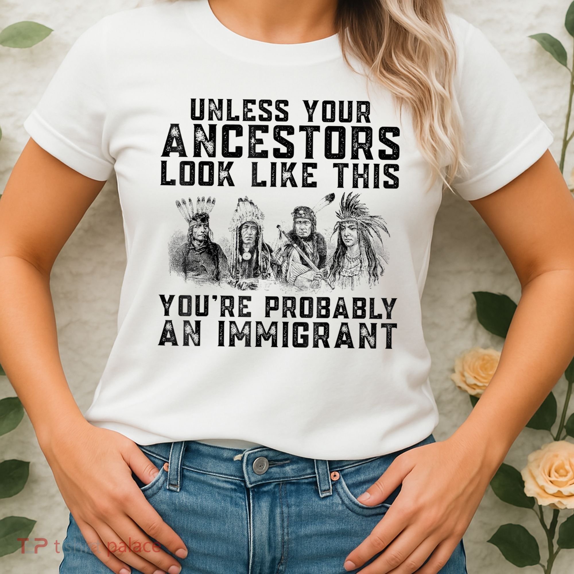 Cool Unless Your Ancestors Look Like This Youre Probably An Immigrant Women's T-Shirt