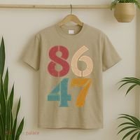Classic Vintage 80s Style 86 47 Anti Trump T-Shirt thumb 2