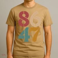 Classic Vintage 80s Style 86 47 Anti Trump T-Shirt thumb 3