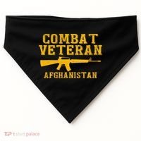 Combat Veteran Afghanistan Veteran Military USA-Made Doggie Bandana thumb 0