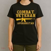 Combat Veteran Afghanistan Veteran Military T-Shirt thumb 4