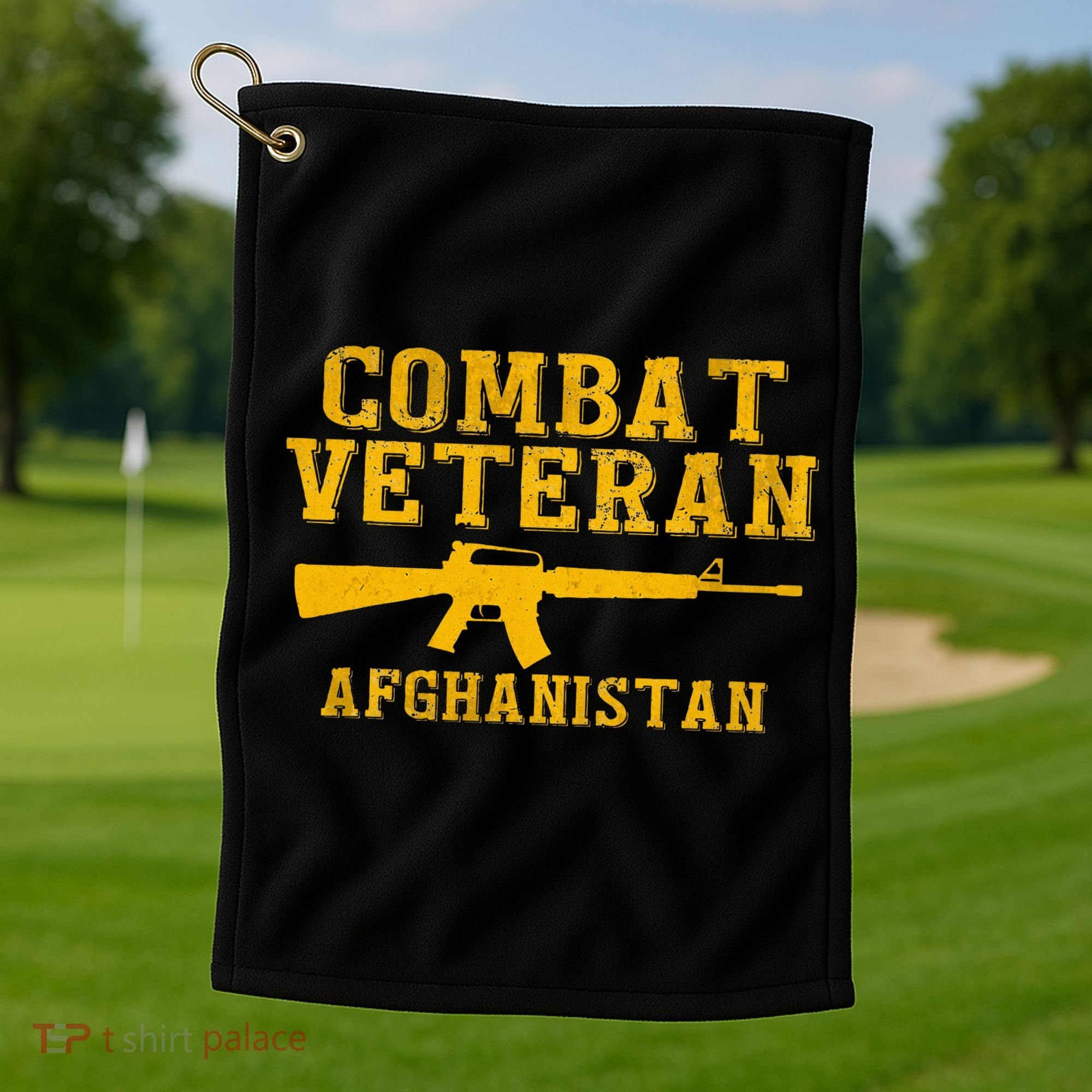 Combat Veteran Afghanistan Veteran Military Golf Towel
