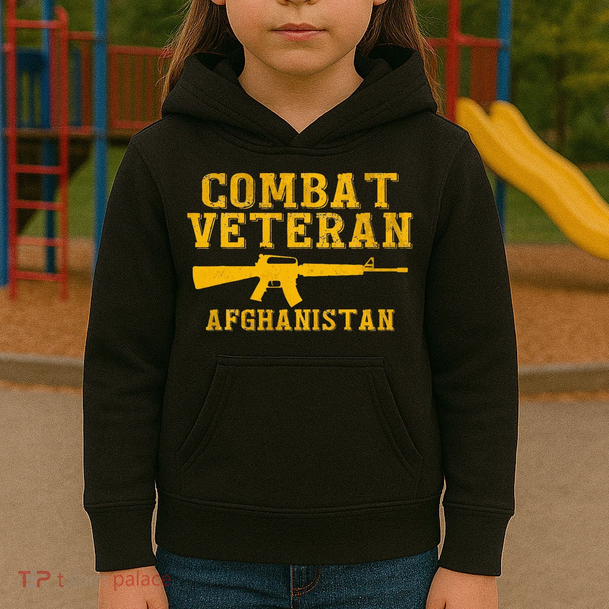 Combat Veteran Afghanistan Veteran Military Kids Hoodie