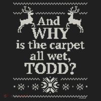 Christmas Vacation And WHY Is The Carpet All Wet, TODD Classic Golf Towel thumb 3