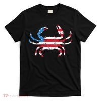 Crab Vintage American Flag T-Shirt thumb 0