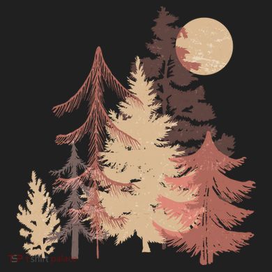 Cute Vintage Boho Pinetree Forest Comfort Colors Heavyweight Long Sleeve T-Shirt