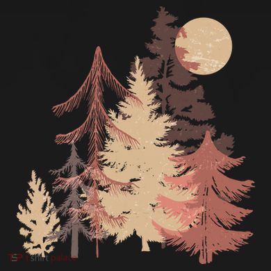 Cute Vintage Boho Pinetree Forest City Backpack