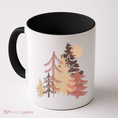 Cute Vintage Boho Pinetree Forest Coffee Mug