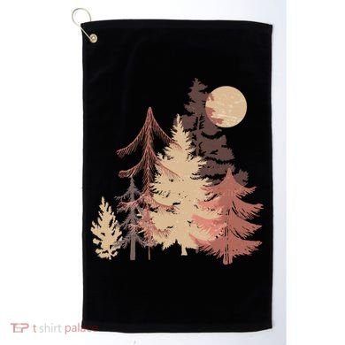 Cute Vintage Boho Pinetree Forest Golf Towel