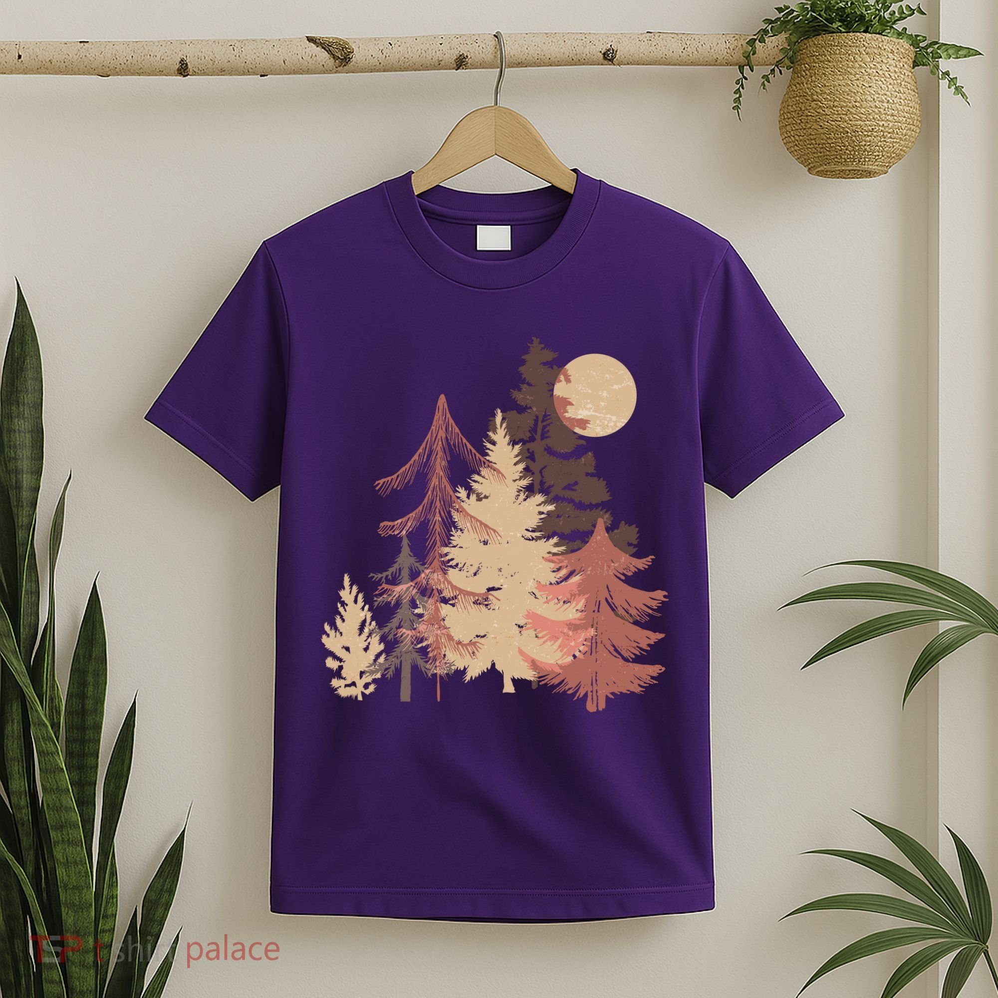 Cute Vintage Boho Pinetree Forest T-Shirt