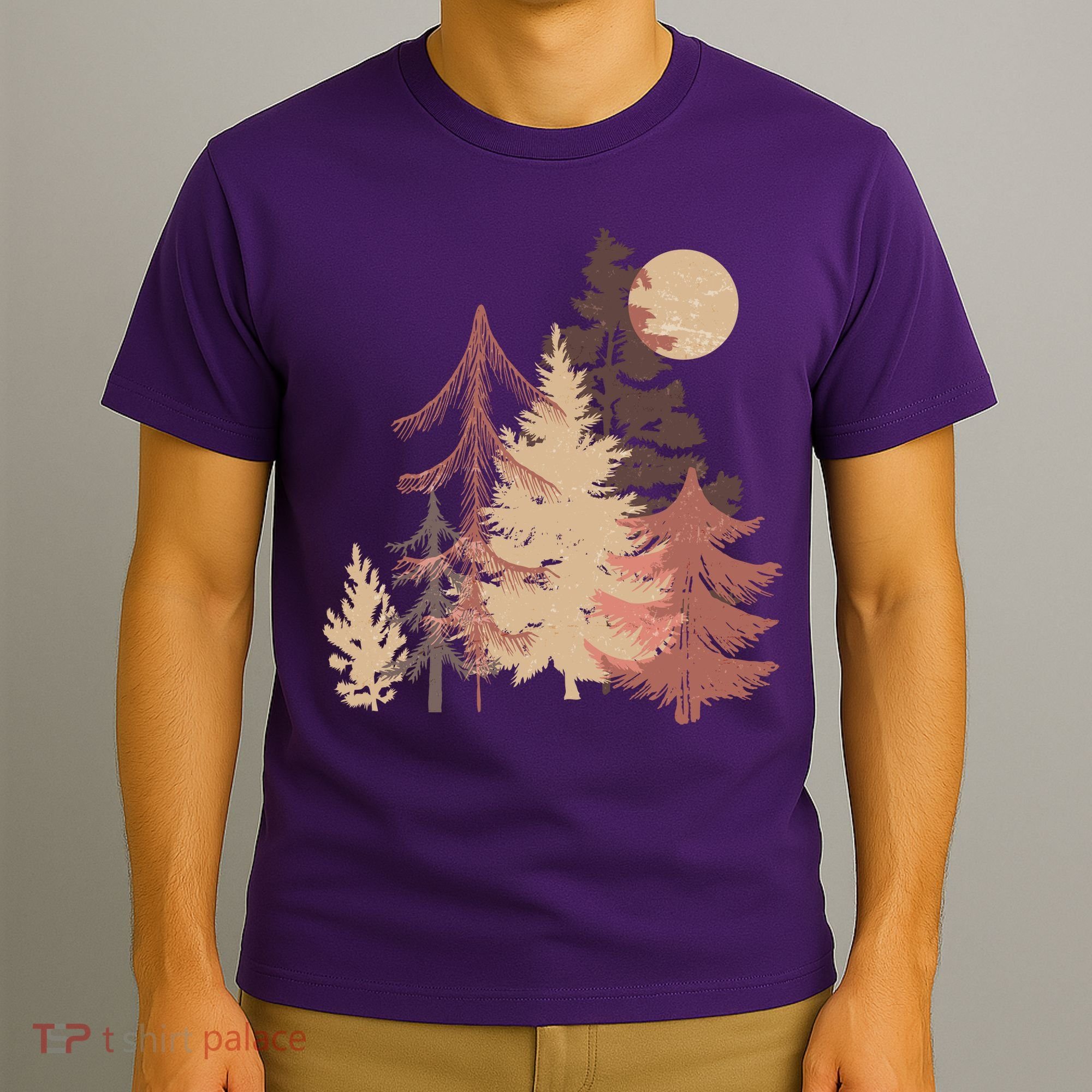 Cute Vintage Boho Pinetree Forest T-Shirt