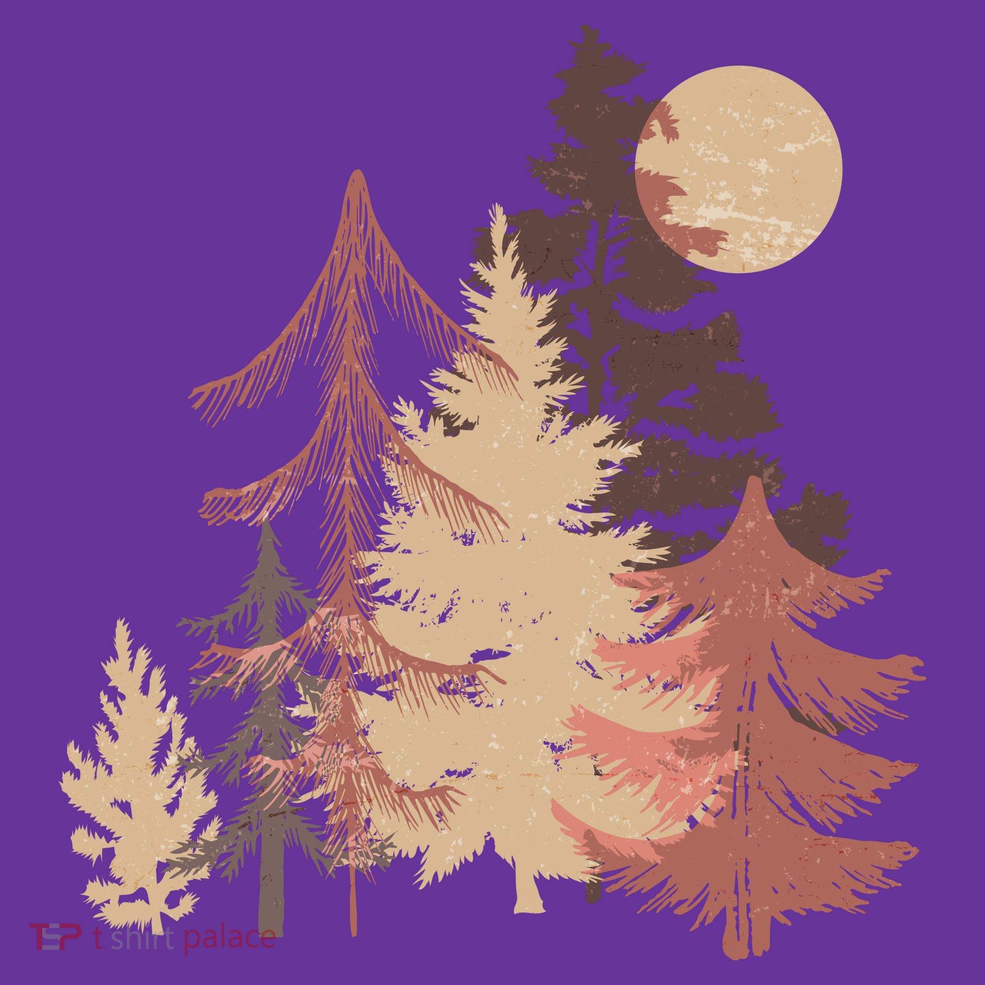 Cute Vintage Boho Pinetree Forest T-Shirt