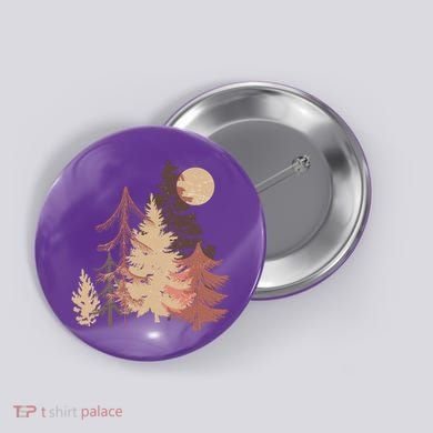 Cute Vintage Boho Pinetree Forest Button