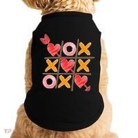 Cute Valentine Boy Girl Tic Tac Toe Hearts Win Doggie Tank thumb 0