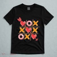 Cute Valentine Boy Girl Tic Tac Toe Hearts Win T-Shirt thumb 5