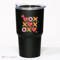 Cute Valentine Boy Girl Tic Tac Toe Hearts Win Tumbler thumb 0