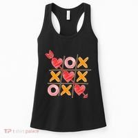 Cute Valentine Boy Girl Tic Tac Toe Hearts Win Women's Tank Top thumb 0