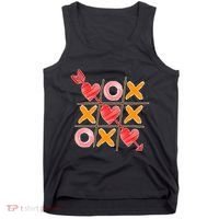 Cute Valentine Boy Girl Tic Tac Toe Hearts Win Tank Top thumb 0