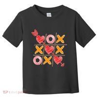 Cute Valentine Boy Girl Tic Tac Toe Hearts Win Toddler T-Shirt thumb 0