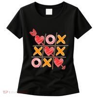 Cute Valentine Boy Girl Tic Tac Toe Hearts Win Women's T-Shirt thumb 0
