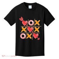 Cute Valentine Boy Girl Tic Tac Toe Hearts Win Kids T-Shirt thumb 0