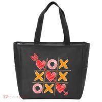 Cute Valentine Boy Girl Tic Tac Toe Hearts Win Tote Bag thumb 0