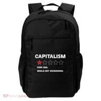 Capitalism Very Bad Would Not Recommend One Star Backpack thumb 0