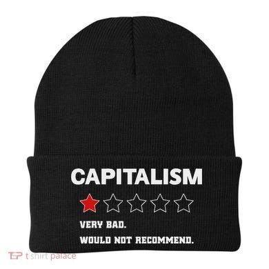 Capitalism Very Bad Would Not Recommend One Star Beanie