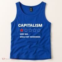 Capitalism Very Bad Would Not Recommend One Star Tank Top thumb 2