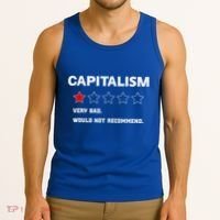 Capitalism Very Bad Would Not Recommend One Star Tank Top thumb 3