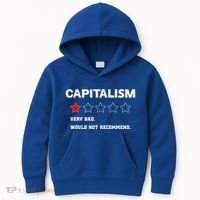 Capitalism Very Bad Would Not Recommend One Star Kids Hoodie thumb 0