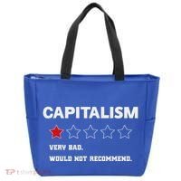 Capitalism Very Bad Would Not Recommend One Star Tote Bag thumb 0