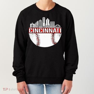 Cincinnati Vintage Baseball Distressed Gameday Retro Women's Sweatshirt
