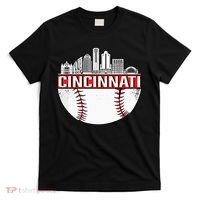 Cincinnati Vintage Baseball Distressed Gameday Retro T-Shirt thumb 0