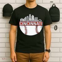 Cincinnati Vintage Baseball Distressed Gameday Retro T-Shirt thumb 6