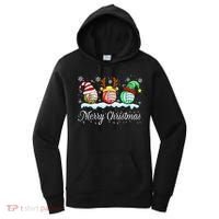 Christmas Volleyball Ball Santa Hat Funny Sport Xmas Women's Hoodie thumb 0