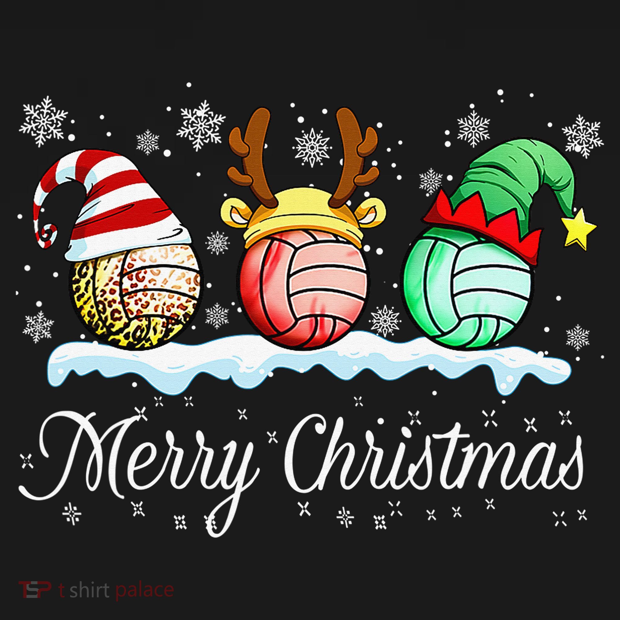 Christmas Volleyball Ball Santa Hat Funny Sport Xmas Women's Hoodie