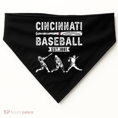 Cincinnati Vintage Baseball Lover USA-Made Doggie Bandana
