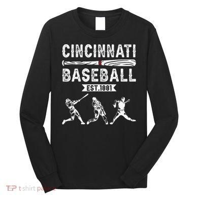 Cincinnati Vintage Baseball Lover Long Sleeve Shirt