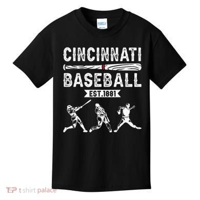 Cincinnati Vintage Baseball Lover Kids T-Shirt