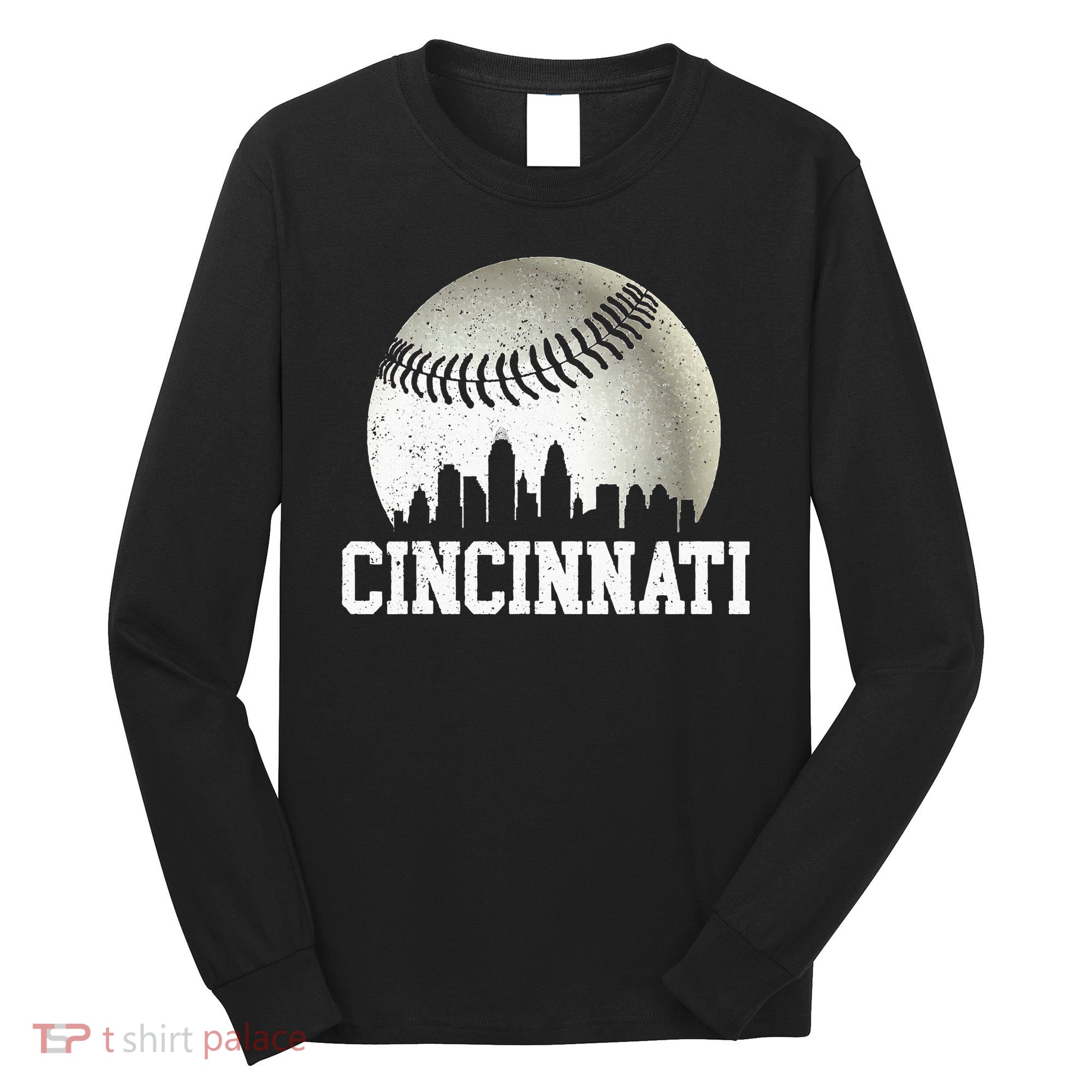 Cincinnati Vintage Baseball Long Sleeve Shirt